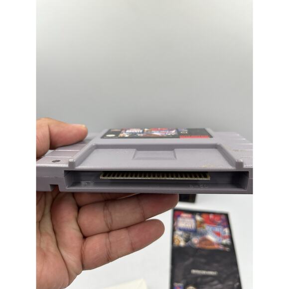 ESPN National Hockey Night (SNES, 1994) CIB Manual Tested B - Picture 7 of 16